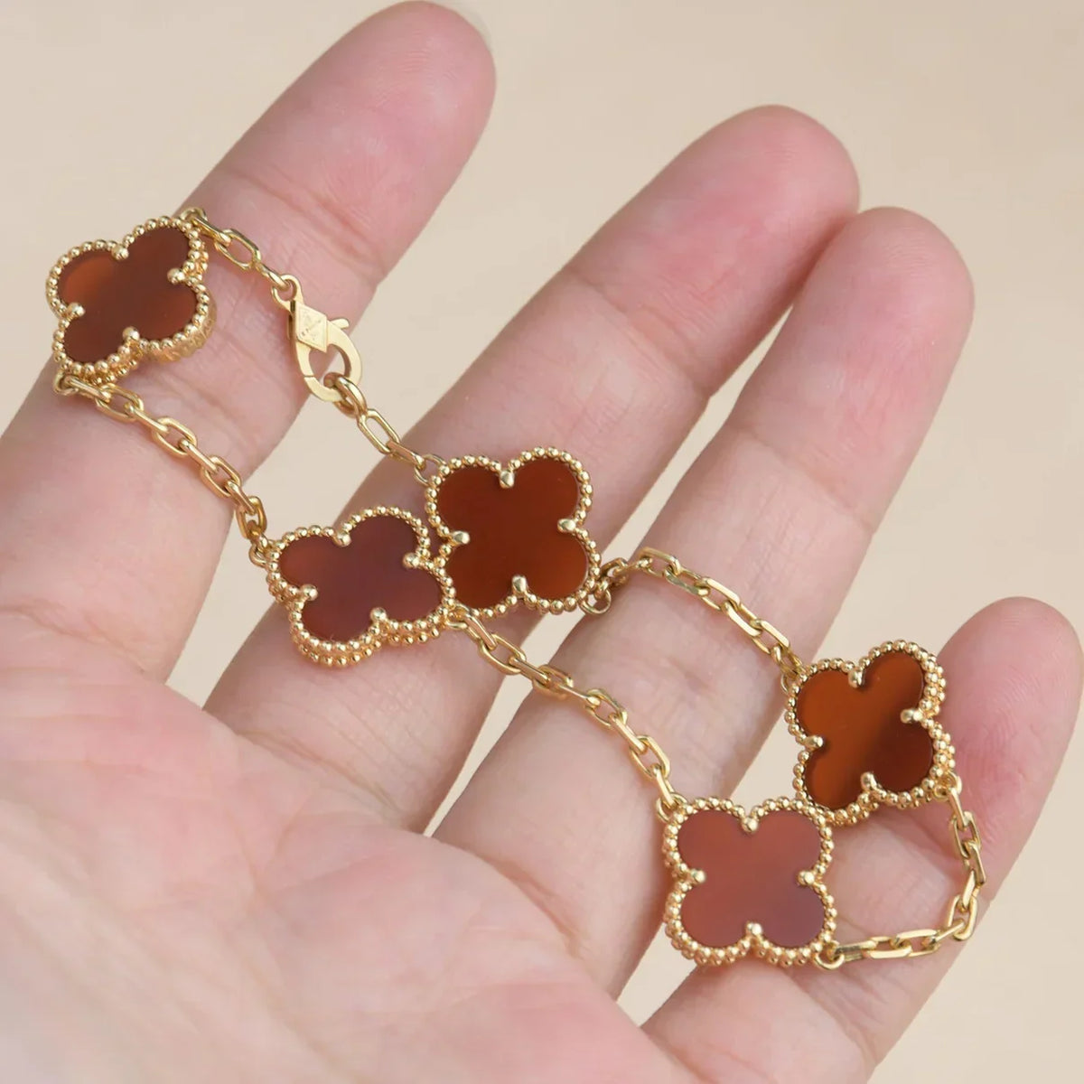 [Miro ]新作 CLOVER 5 MOTIF RED CORNELIAN BRACELET COLLECTION