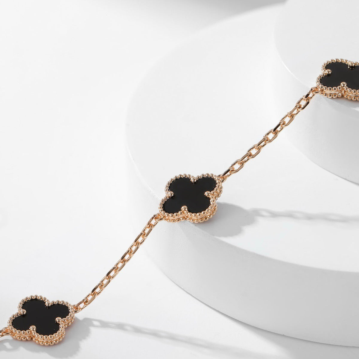 Miro CLOVER 10 MOTIFS ONYX NECKLACE
