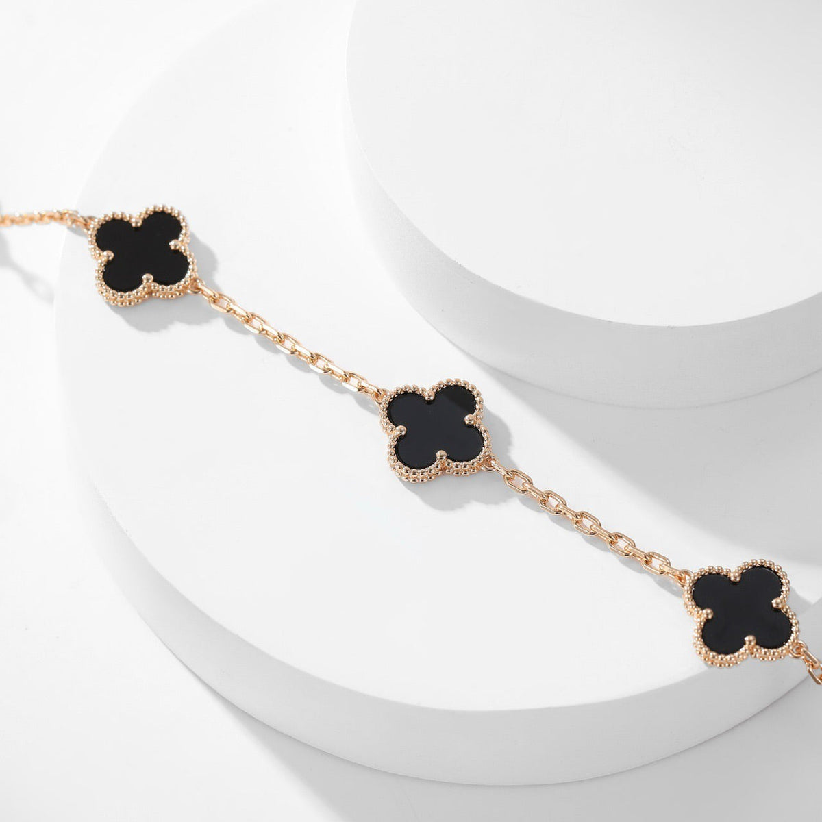 Miro CLOVER 10 MOTIFS ONYX NECKLACE