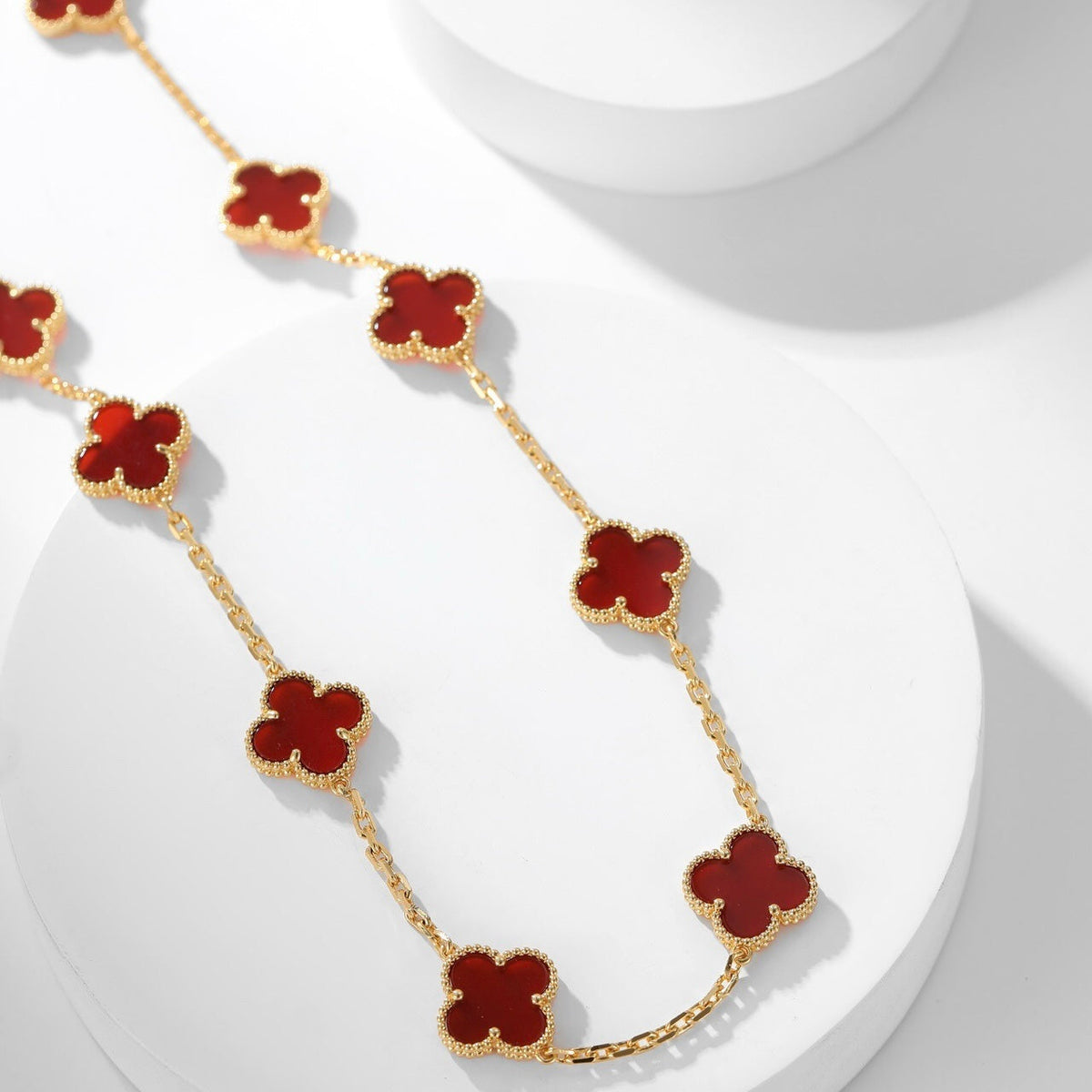 Miro CLOVER 10 MOTIFS CARNELIAN NECKLACE