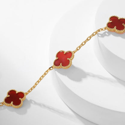 Miro CLOVER 10 MOTIFS CARNELIAN NECKLACE
