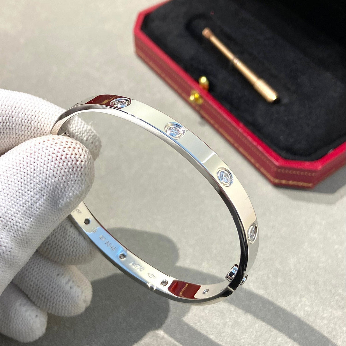 ミロ ラブブレスレット 6.1MM 10個のダイヤモンド