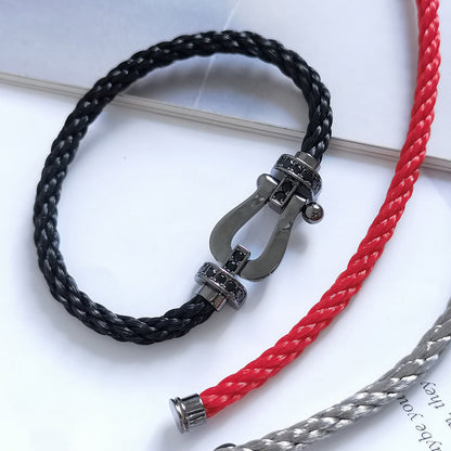 Miro FORCE LARGE SERIES ホースシュー ブラック侍ブレスレット