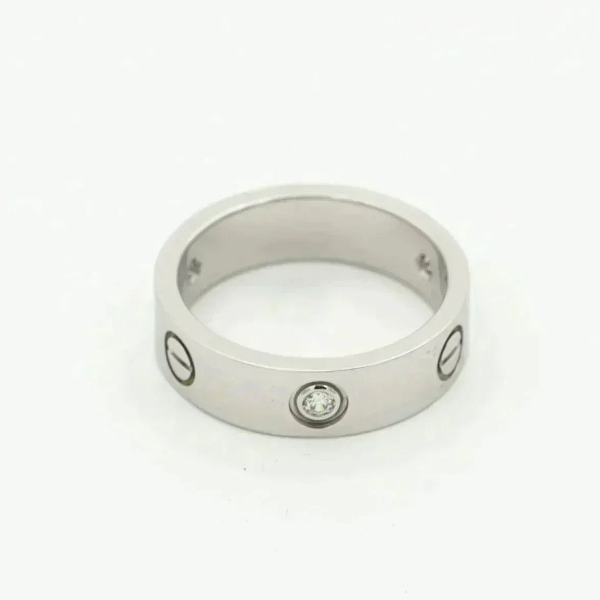Miro LOVE RING 5.5MM 3 DIAMONDS SILVER