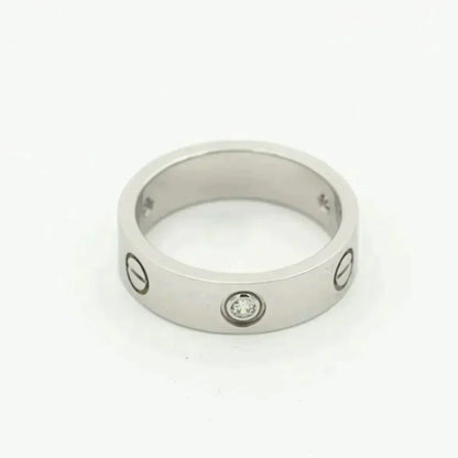 Miro LOVE RING 5.5MM 3 DIAMONDS SILVER