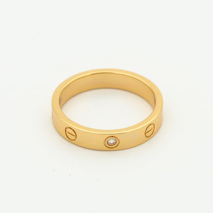 Miro LOVE RING 4MM 1 DIAMOND PINK GOLD