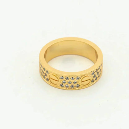 ミロ ラブ リング 5.5MM ダイヤモンド パヴェ