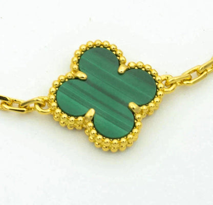 [Miro ]New  CLOVER 5 MOTIF MALACHITE BRACELET COLLECTION