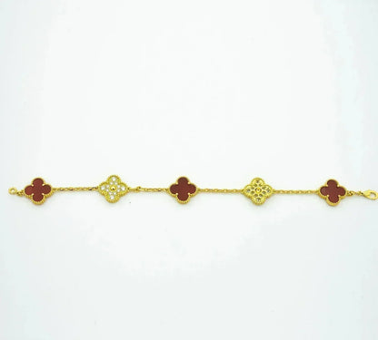 [Miro ]新作 CLOVER 5 MOTIF RED CORNELIAN BRACELET COLLECTION
