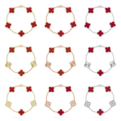 [Miro ]新作 CLOVER 5 MOTIF RED CORNELIAN BRACELET COLLECTION