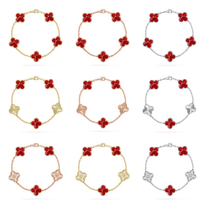 [Miro ]New CLOVER 5 MOTIF RED PATTERN BRACELET COLLECTION