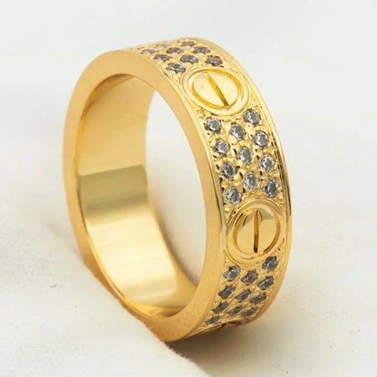 ミロ ラブ リング 5.5MM ダイヤモンド パヴェ
