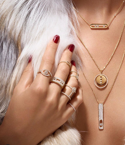 [Miro ]Miro  MOVE PM NECKLACE PINK GOLD DIAMOND