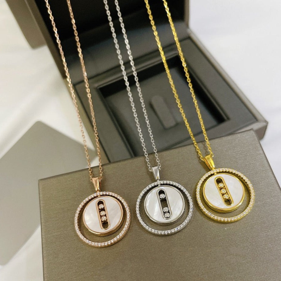 [Miro ]Miro  MOVE MM NACRE BLANCHE DIAMOND NECKLACE
