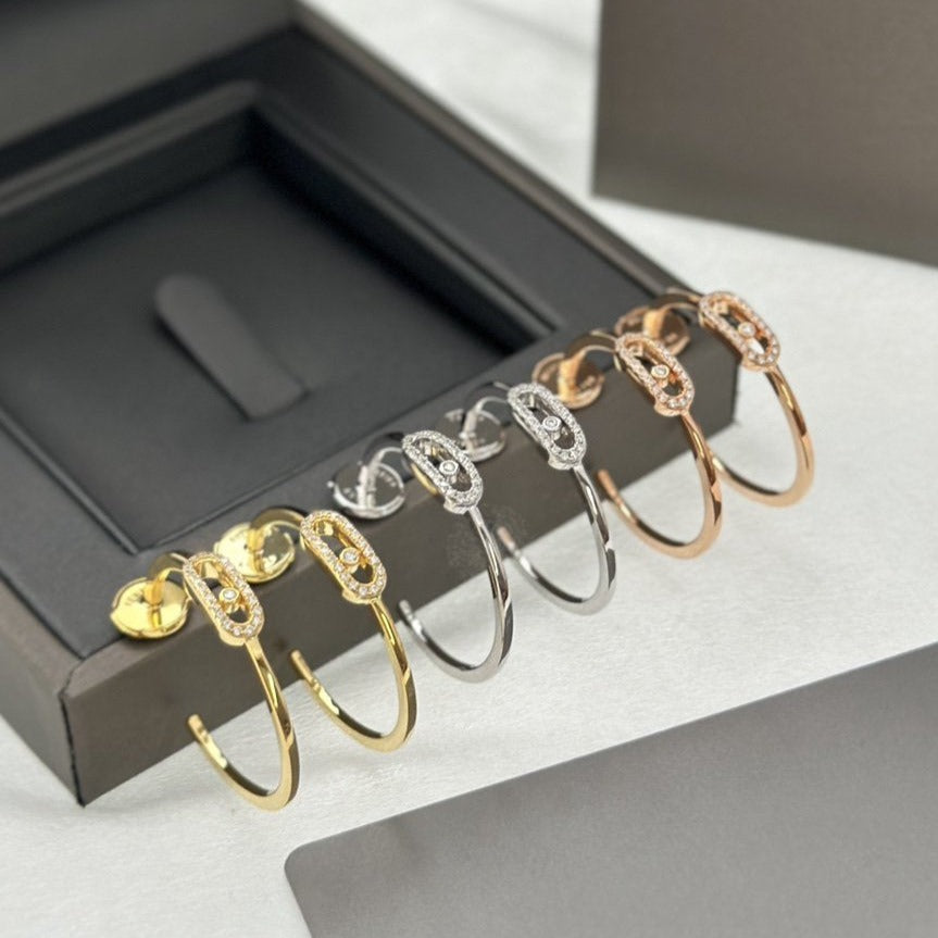 [Miro ]CREOLES MOVE UNO PM DIAMOND EARRINGS
