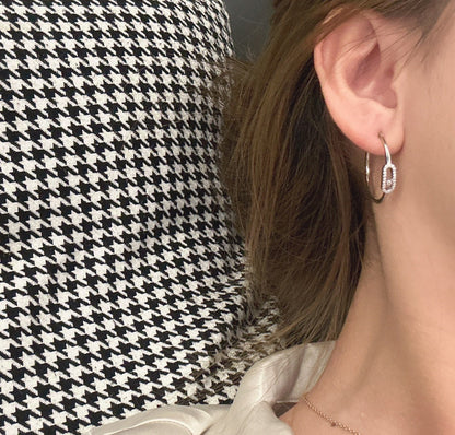 [Miro ]CREOLES MOVE UNO PM DIAMOND EARRINGS