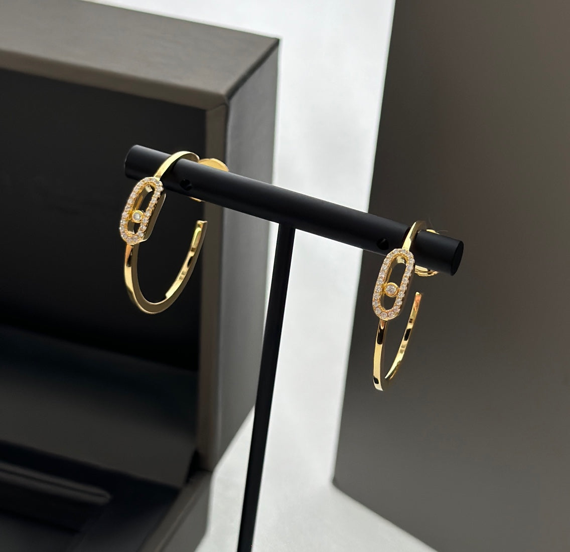 [Miro ]CREOLES MOVE UNO PM DIAMOND EARRINGS