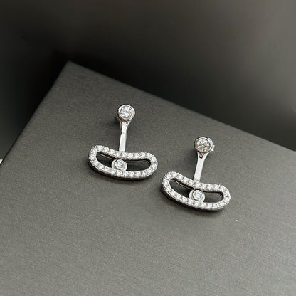 [Miro ]MOVE UNO SILVER DIAMOND EARRINGS