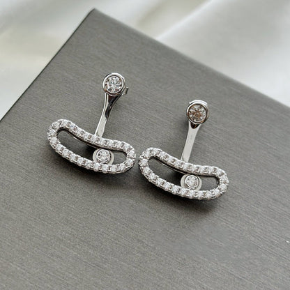 [Miro ]MOVE UNO SILVER DIAMOND EARRINGS