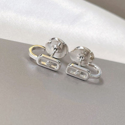 [Miro ]CREOLES MOVE UNO MINI 1 DIAMOND EARRINGS