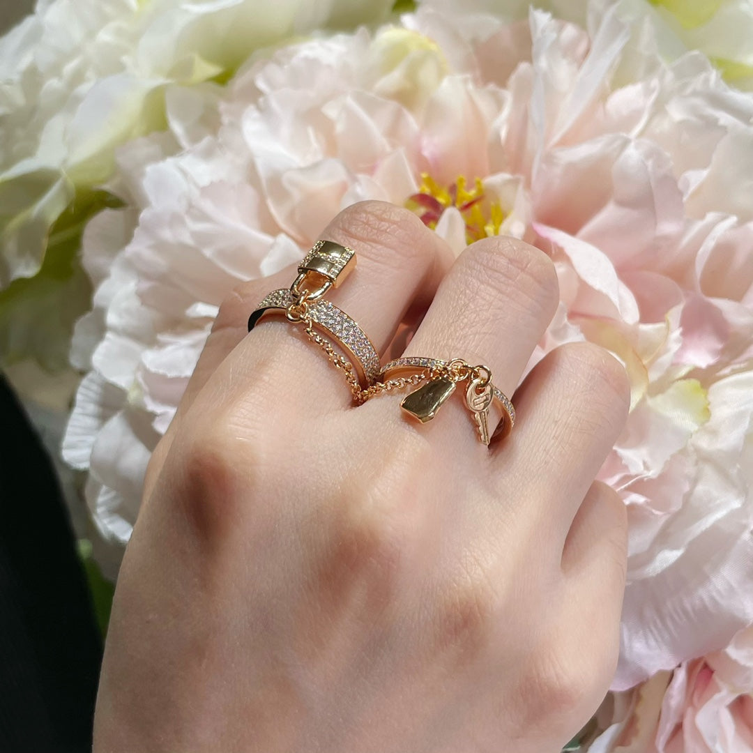 ミロ HM ケリー クロシェット ダブルリング ダイヤモンド入り