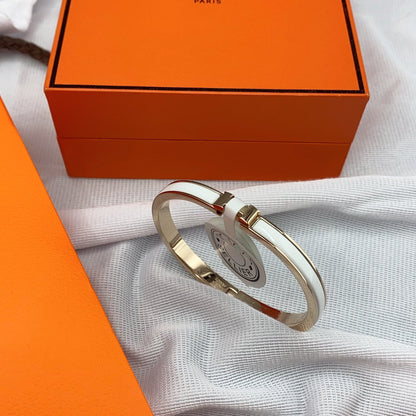 Miro CLASSIC HM CLIC WHITE 8MM ENAMEL BRACELET