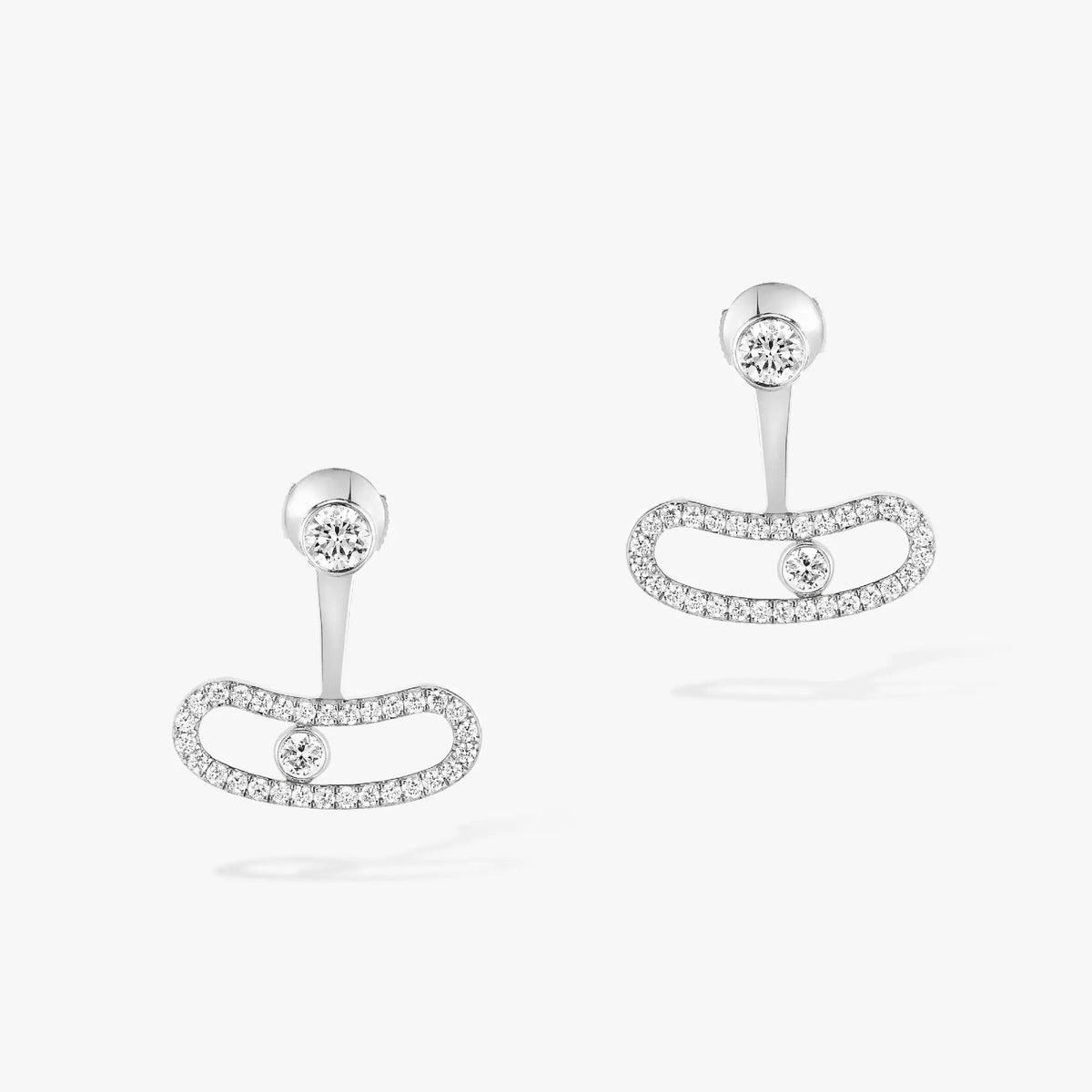 [Miro ]MOVE UNO SILVER DIAMOND EARRINGS