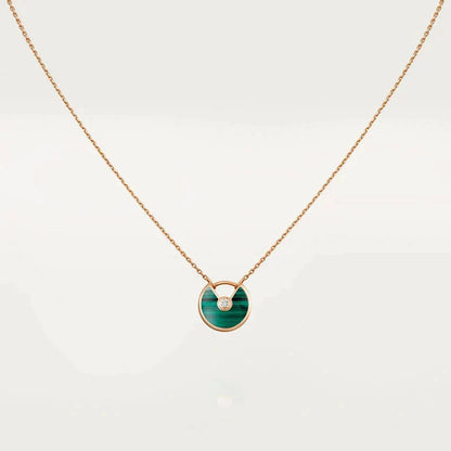 Miro AMULETTE ROSE GOLD MALACHITE NECKLACE