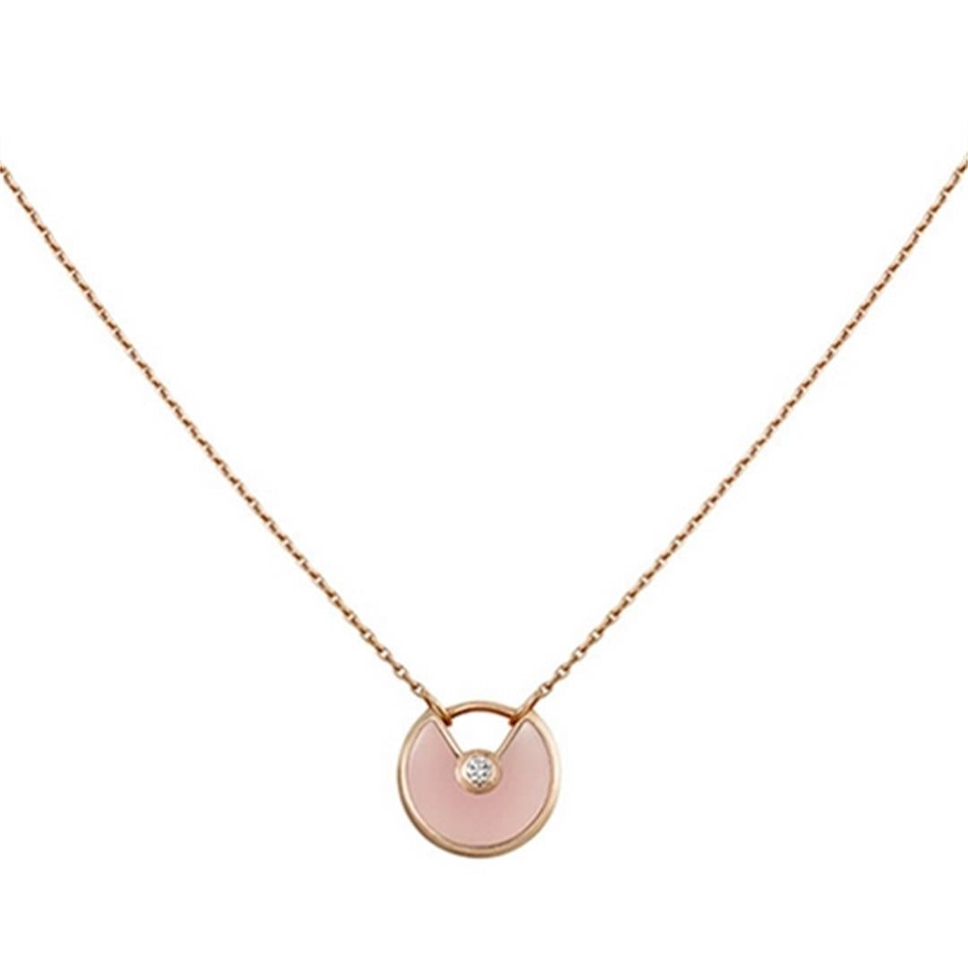 Miro AMULETTE ROSE GOLD PINK MOP NECKLACE