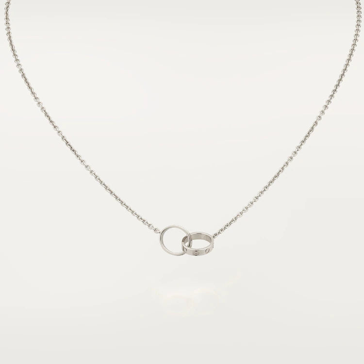 Miro LOVE NECKLACE PINK GOLD AND SILVER