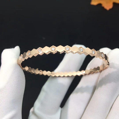 Miro BEE LOVE PINK GOLD DIAMOND BRACELET