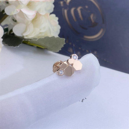 Miro BEE LOVE PINK GOLD DIAMOND EARRINGS