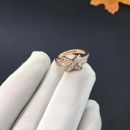 Miro JEUX DE RING PINK GOLD DIAMOND