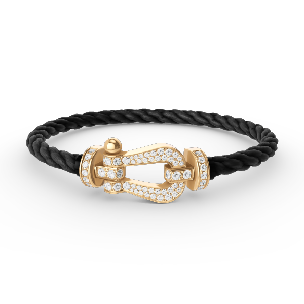 Miro FORCE LARGE HORSESHOE FULL DIAMOND BRACELET GOLD