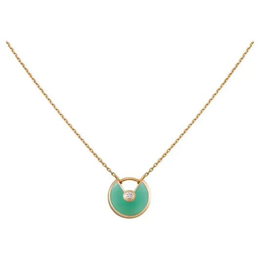 Miro AMULETTE GOLD MALACHITE NECKLACE