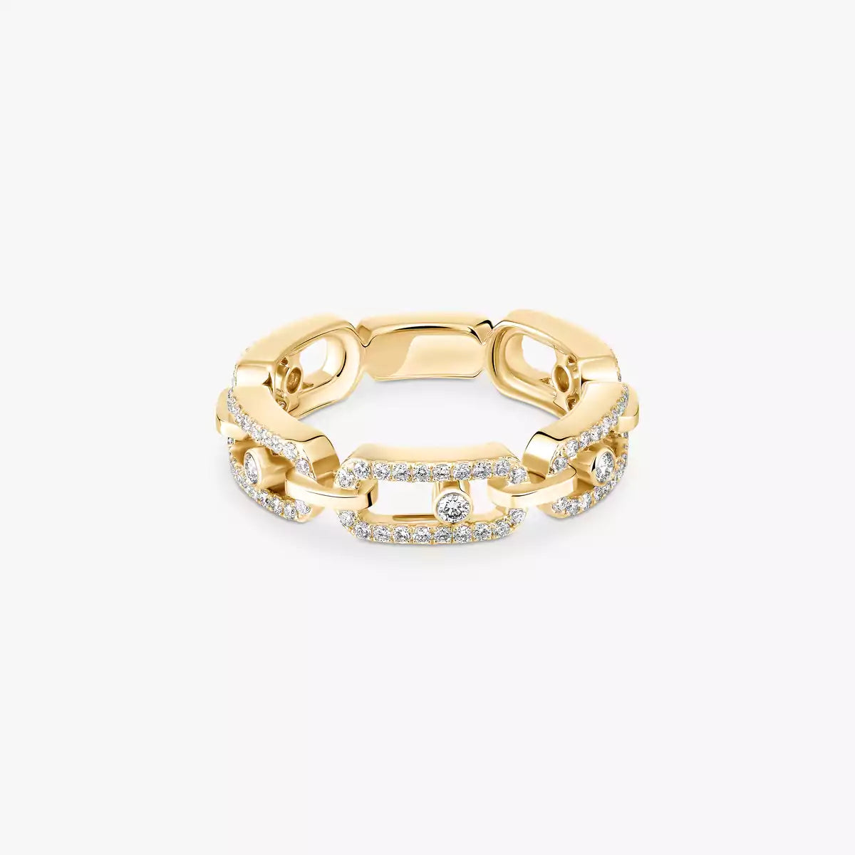[Miro ]Move Link Pave_-Set Diamond Ring in Gold