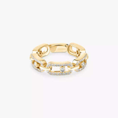 [Miro ]Move Link Pave_-Set Diamond Ring in Gold