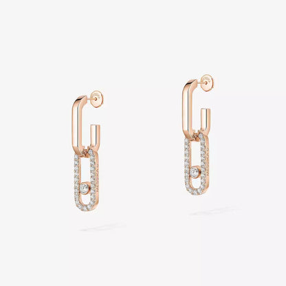 [Miro ]Move Link Diamond Earrings