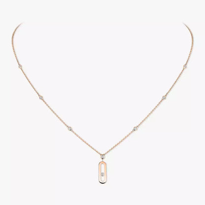 [Miro ] Move Uno Gold Diamond Long Necklace