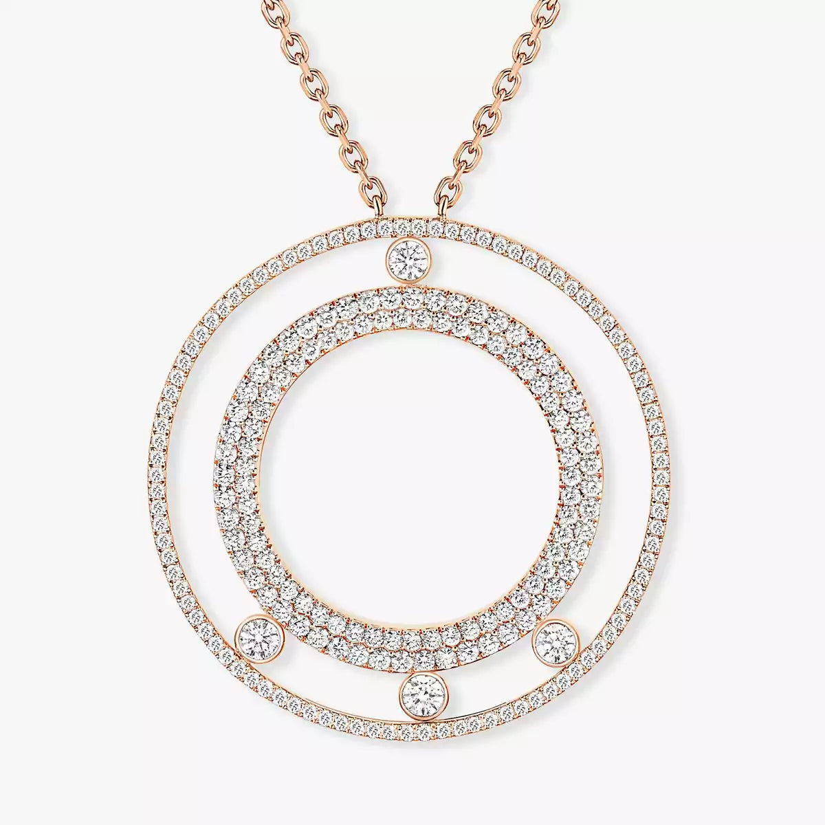 [Miro ]Move Romane Long Pave_-Set Diamond Necklace