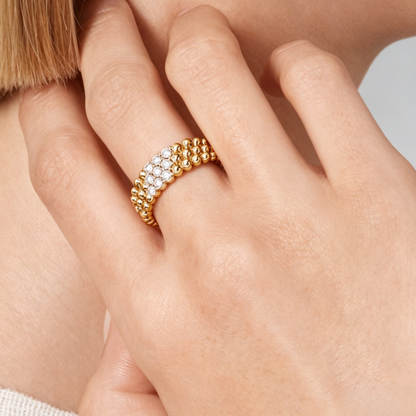 [Miro ]  THREE-ROW DIAMOND RING