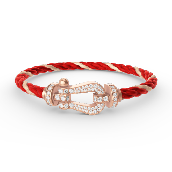 Miro FORCE LARGE HORSESHOE FULL DIAMOND BRACELET ROSE GOLD