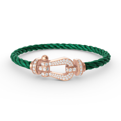 Miro FORCE LARGE HORSESHOE FULL DIAMOND BRACELET ROSE GOLD
