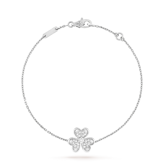 Miro FRIVOLE SILVER FLOWER DIAMOND BRACELET