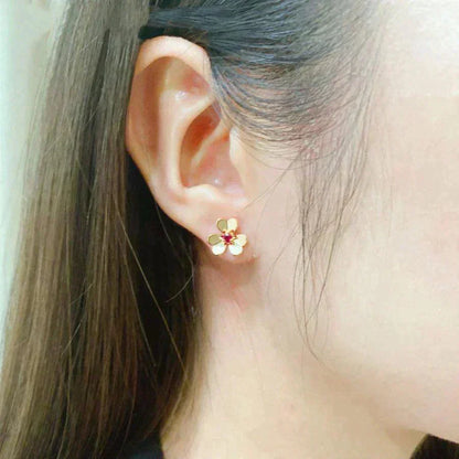 Miro FRIVOLE  FLOWER PINK EARRINGS