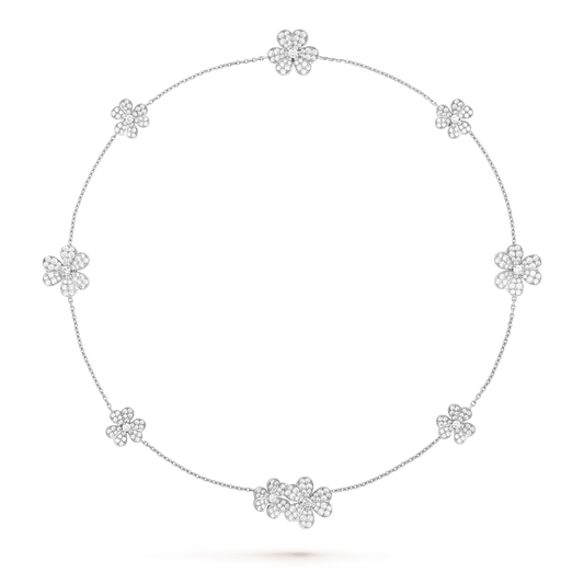 Miro FRIVOLE SILVER 9 FLOWERS NECKLACE