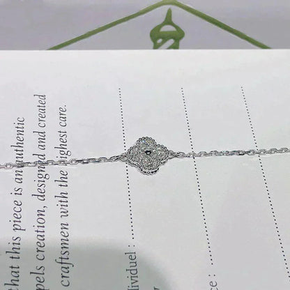 Miro CLOVER  SINGLE FLOWER BRACELET SILVER