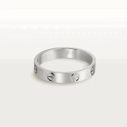Miro LOVE RING 4MM 1 DIAMOND SILVER
